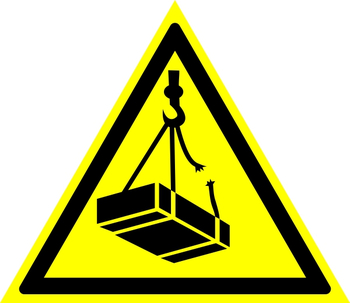 W06 опасно! возможно падение груза (пленка, 700х700 мм) - Знаки безопасности - Знаки и таблички для строительных площадок - . Магазин Znakstend.ru