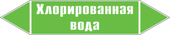 Маркировка трубопровода "хлорированная вода" (пленка, 358х74 мм) - Маркировка трубопроводов - Маркировки трубопроводов "ВОДА" - . Магазин Znakstend.ru